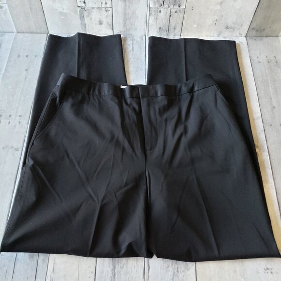 Unworn - Flat Front Ellen Tracy Black Pant - Size 14 - Picture 1 of 7
